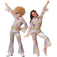Disfraz de estilo disco multicolor infantil