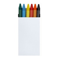 Ceras de colores en caja blanca - 6 unidades