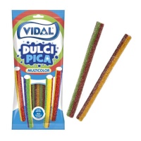 Regaliz multicolor con pica pica de sabores - Vidal Dulcipica - 90 gr