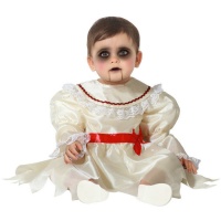 Disfraz de muñeca diabólica con vestido largo para bebé