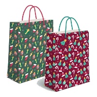 Bolsa regalo de 14 x 11,5 x 6,7 cm de Navidad figuritas - 1 unidad