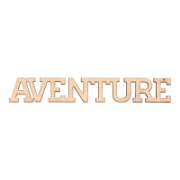 Figura de madera palabra Aventure - 1 unidad
