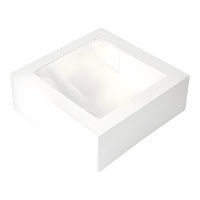 Caja de 40 x 40 x 10 cm para tarta blanca con ventana