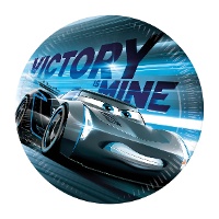 Platos de Cars azul de 23 cm - 8 unidades