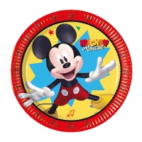 Platos Mickey Mouse de 20 cm - 8 unidades