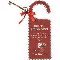 Colgador de puerta con llave mágica de Papá Noel