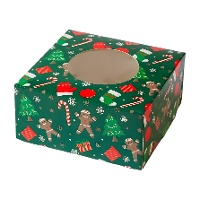 Caja para dulces o cupcakes de Jengibre de 17,5 x 17,5 x 8,5 cm