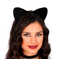 Diadema de gatita negra