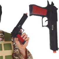 Pistola de fuerzas de seguridad negra - 26 cm