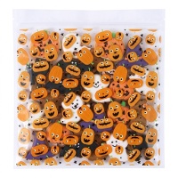 Bolsa para dulces de fiesta calabazas con cierre de 18,3 17,5 cm - 20 unidades
