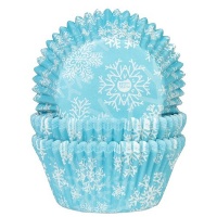 Cápsulas para cupcakes de copos de nieve de colores - House of Marie - 50 unidades