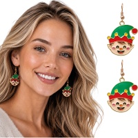 Pendientes de elfo navideño