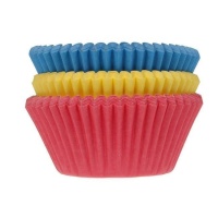 Cápsulas para cupcakes de colores primarios - House of Marie - 75 unidades