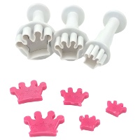 Cortadores de mini coronas con expulsor - Dekofee - 3 unidades