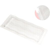 Molde plástico para turrón y chocolate de 20 x 8 cm ondulado