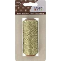 Bobina de cordel fino metalizado de 100 m