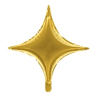 Globo de estrella de 4 puntas metalizada de 45 cm
