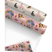 Papel de regalo de mascotas de 2 x 0,70 m - 1 unidad