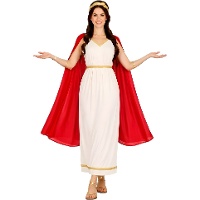 Disfraz de romano con capa para mujer
