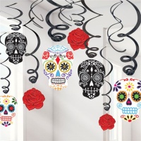 Colgantes decorativos de Dia de los Muertos - 30 unidades