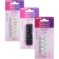 Botones perla de cristal de 1,4 cm - Hobby & Crafting Fun - 10 unidades