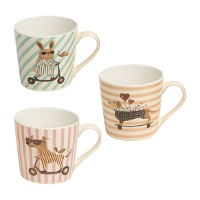 Taza de 400 ml de perros en patinete - 1 unidad