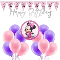 Pack de decoración para fiesta de Minnie Mouse - 23 piezas