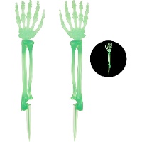 Manos de esqueleto fosforescentes de 46 cm - 2 unidades
