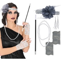 Conjunto de charleston años 20 - 5 piezas