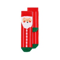 Calcetines infantiles navideños de Papá Noel