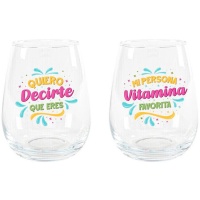 Vaso de 520 ml Mi persona vitamina - 2 unidades