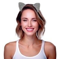 Diadema de gata con brillantes