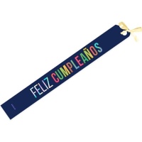 Banda de Feliz Cumpleaños azul de 150 x 10 cm