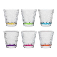 Vaso de 310 ml de lágrima con base de color surtido - 6 unidades