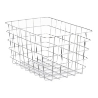 Cesta de 38 x 26 x 21 cm de metal cromado