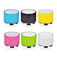 Mini altavoz bluetooth con luz led, radio y usb - 1 unidad