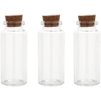 Frasco de 7 x 3 cm de vidrio - 3 unidades