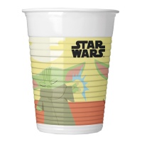 Vasos de Star Wars Yoda The Mandalorian de plástico de 200 ml - 8 unidades