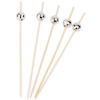 Brochetas de 12 cm con bolas disco - 20 unidades