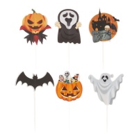 Picks para cupcakes de Halloween surtidos - Dekora - 30 unidades