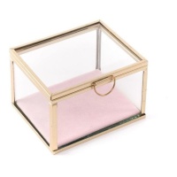 Caja de cristal transparente de 10 x 8 x 6,5 cm - DCasa