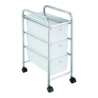 Carrito auxiliar de 24 x 39 x 65 cm con 3 cajones