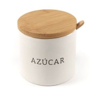 Azucarero blanco con tapadera