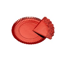 Bandeja de 30 cm con blonda - 1 unidad