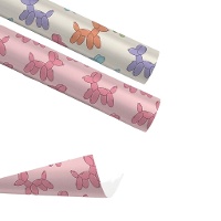 Papel de regalo de perros globo de 2 x 0,70 m - 1 unidad