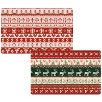 Mantel individual de 43 x 28 cm de estampado navideño - 1 unidad