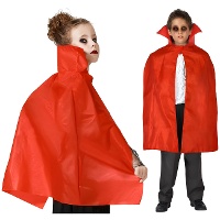 Capa de 70 cm de vampiro con cuello infantil
