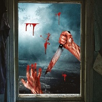 Decoración adhesiva para ventana matanza de sangre de 35 x 25 cm - 1 unidad