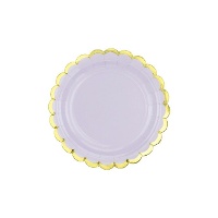 Platos con cenefa dorada de 18 cm - PartyDeco - 6 unidades