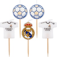 Velas del Real Madrid logo balones - 5 unidades